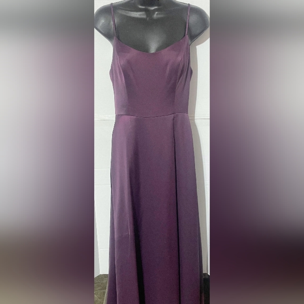 David's Bridal Plum Maxi Dress